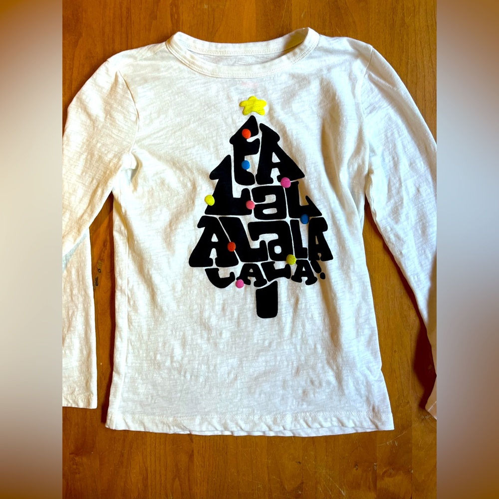 Crewcuts White Long Sleeve Holiday Tee